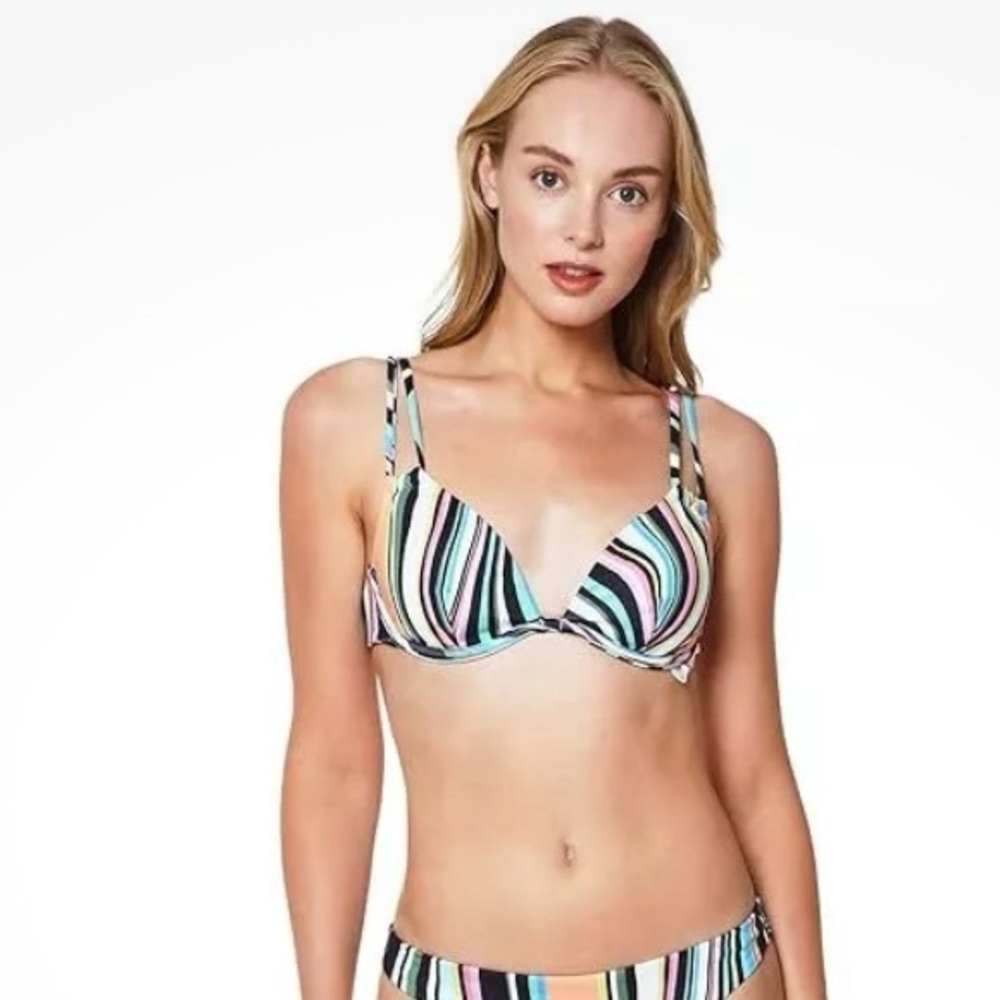 Sanctuary MULTI Wavy Double-Strap Bikini Top